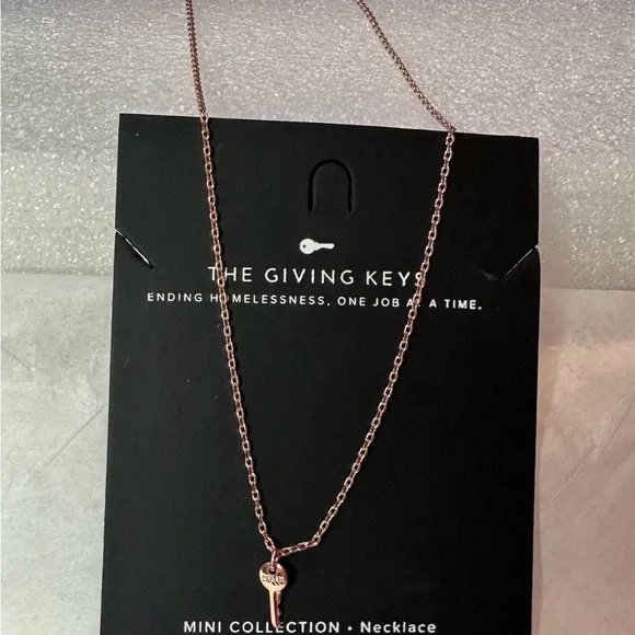 The Giving Keys Rose Gold Key Necklace - Picture 6 of 6